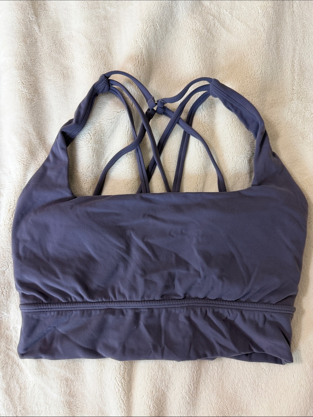 BuffBunny Strappy Back Sports Bra - Slate Blue